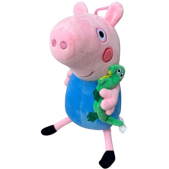 GEORGE From Peppa Pig Plush Stuffed Animal Pig with Green Dinosaur 12" - Picture 1 of 4